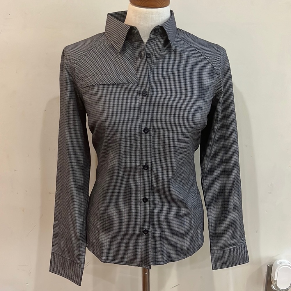 Womens plaid button down shirt